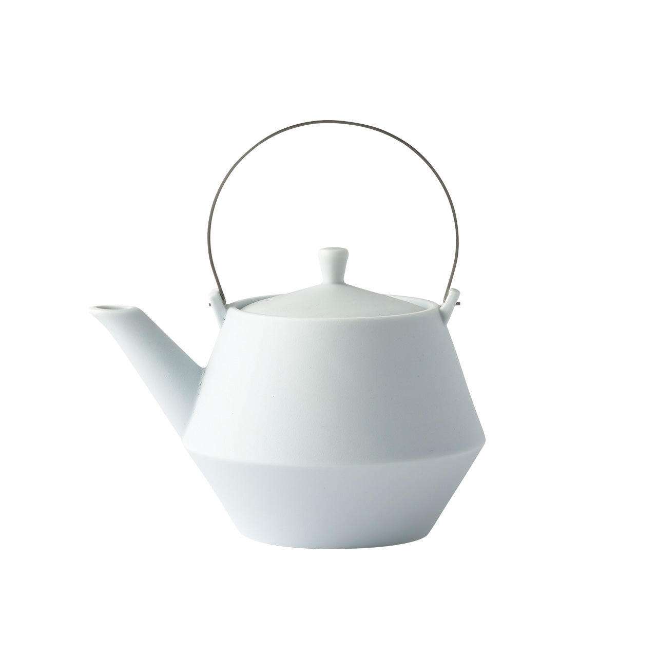 Frustum clay pot (white glaze)