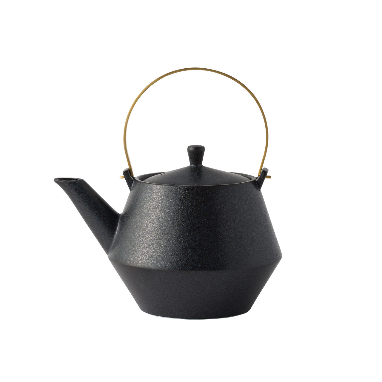 Frustum Earthenware Teapot (Black Glaze)