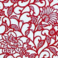 伊勢型紙文様のコンパクトミラー【アラベスク】RED